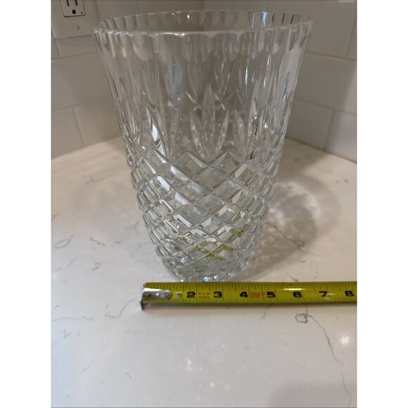 Crystal Clear Industries Stunning Cut Crystal 9” Tall Vase - Picture 6 of 6
